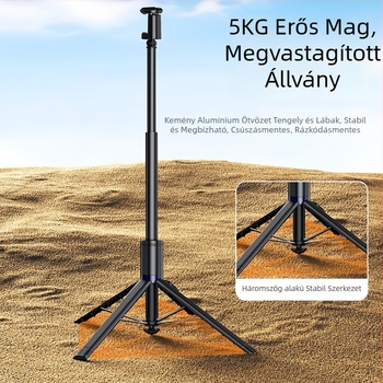 Bluetooth-integrált telefon-tartó 360°-os forgással élő közvetítéshez és utazásokhoz