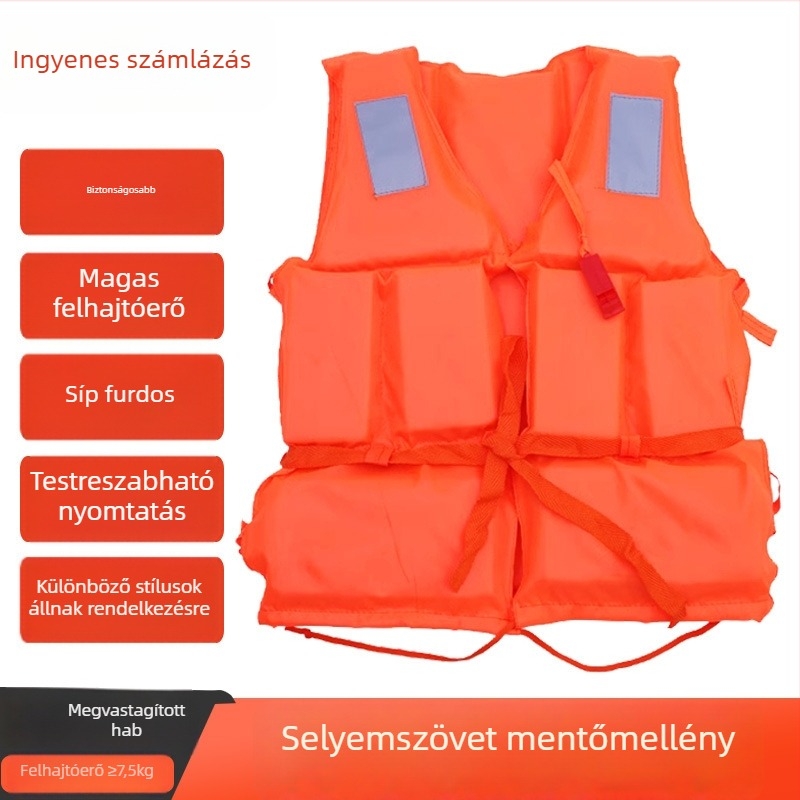 Felnőtt mentőmellény magas felhajtóerővel – könnyű, hordozható túlélő mellény árvízvédelmi és hajózás közbeni horgászathoz