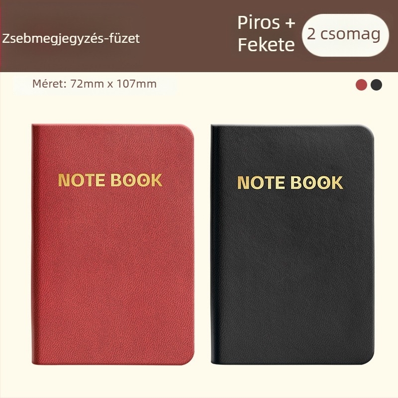 A7 bőrhatású zsebfüzet, hordozható napló és tervező diákok számára