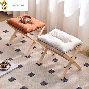 Textil lábtámasz — összecsukható, modern minimalista stílus, töltet pamutgolyókkal