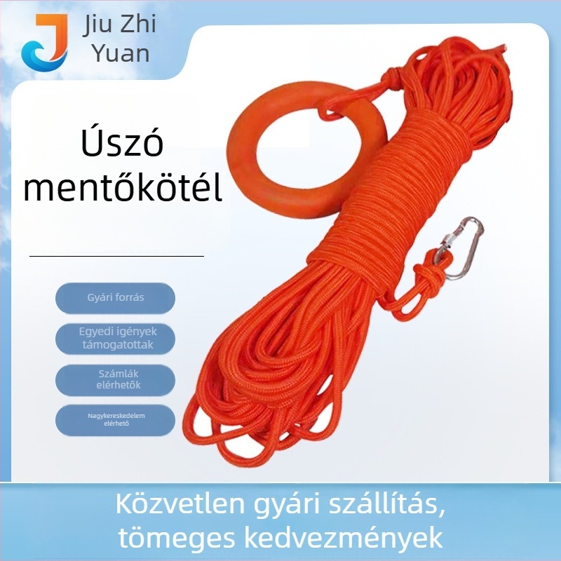 Úszó mentőkötél tűzvédelmi biztonsághoz – narancspiros színű mentőkötél