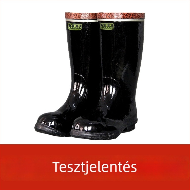 Flying Crane magasított biztonsági bakancs acélorral, természetes gumi és pamut bélés, ütésvédelmi funkció, bányászathoz, csúszásmentes, tartós