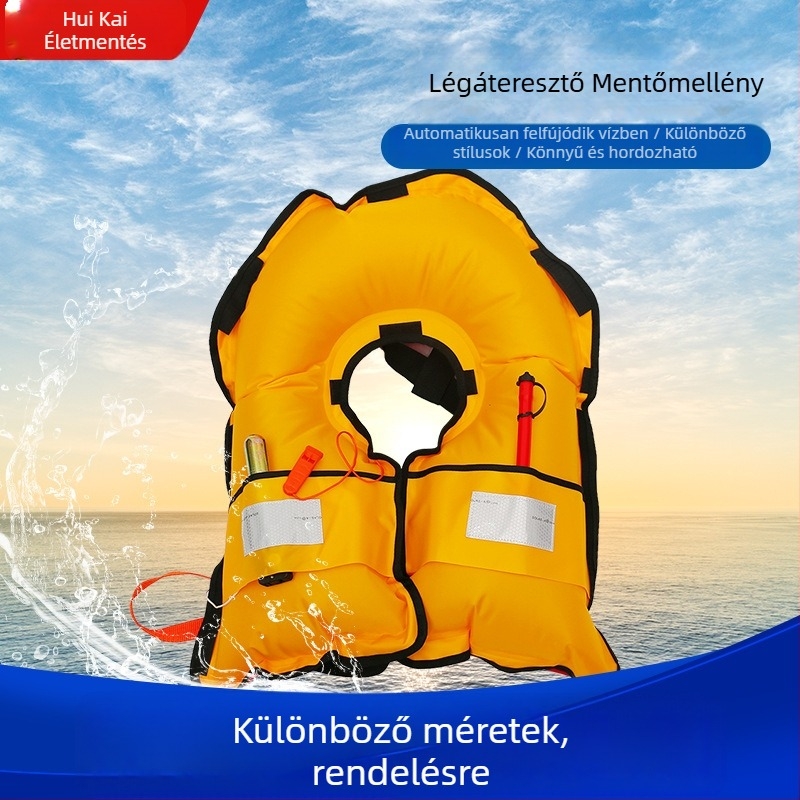 Automatikus önfelfújható mentőmellény felnőtteknek — nagy felhajtóerő, CCS modell horgászathoz használt hajókhoz