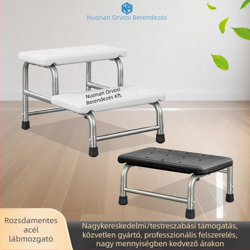 NA005 rozsdamentes acél lábtámasz – egy- és kétrétegű, modern minimalista stílus, lábtámasz otthonra vagy klinikára, gyermekeknek, felnőtteknek és időseknek