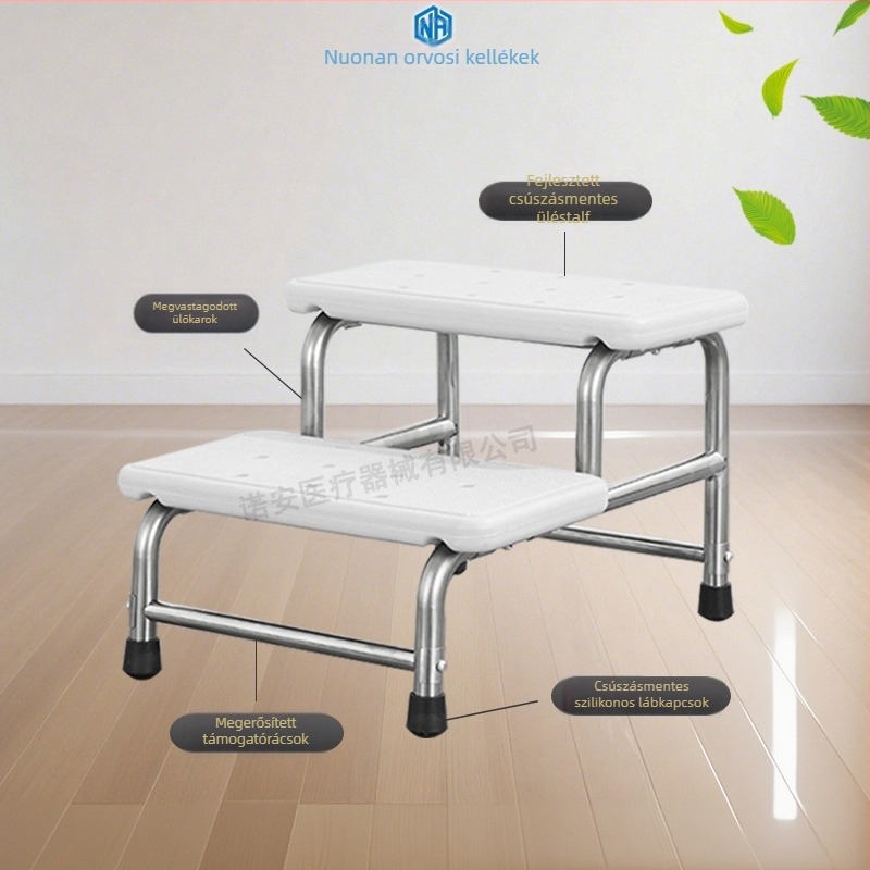 NA005 rozsdamentes acél lábtámasz – egy- és kétrétegű, modern minimalista stílus, lábtámasz otthonra vagy klinikára, gyermekeknek, felnőtteknek és időseknek