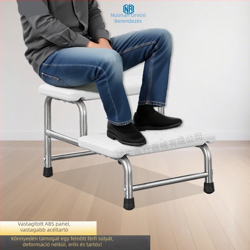 NA005 rozsdamentes acél lábtámasz – egy- és kétrétegű, modern minimalista stílus, lábtámasz otthonra vagy klinikára, gyermekeknek, felnőtteknek és időseknek