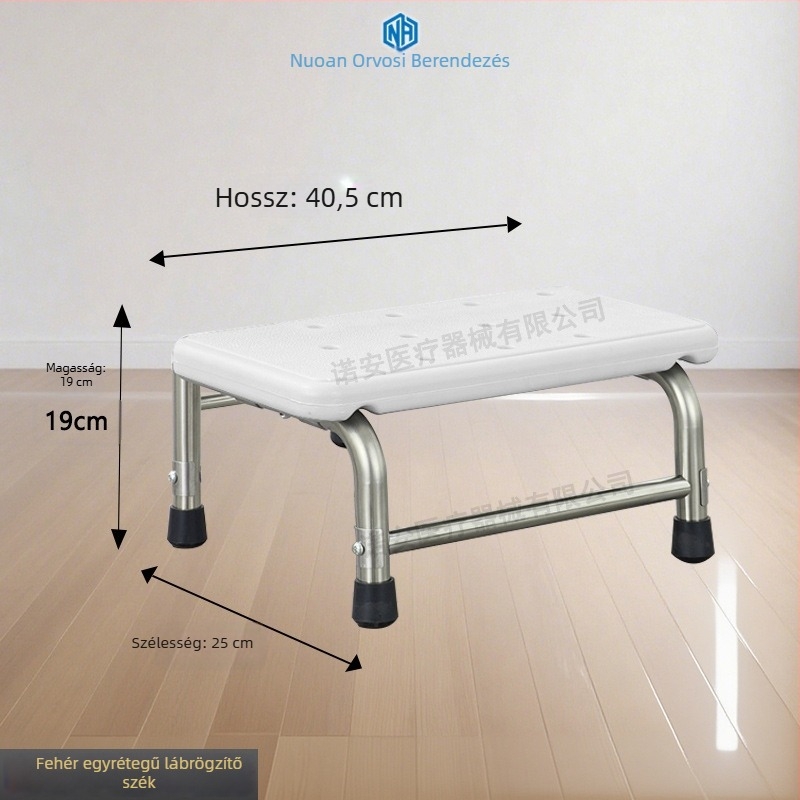 NA005 rozsdamentes acél lábtámasz – egy- és kétrétegű, modern minimalista stílus, lábtámasz otthonra vagy klinikára, gyermekeknek, felnőtteknek és időseknek