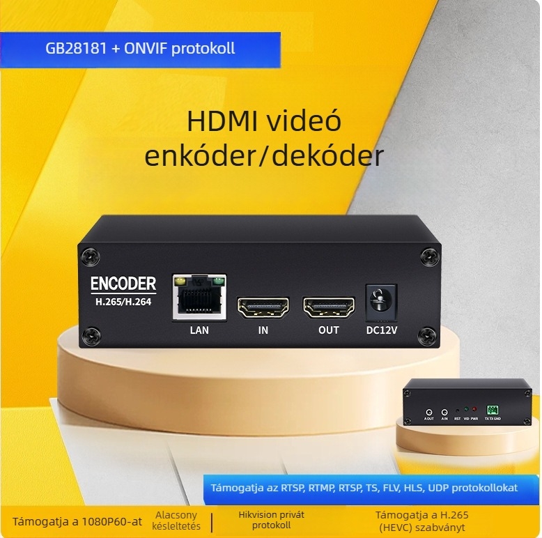 HDMI képernyőfelvevő H.265-ös kódolóval és több kijelzőhöz