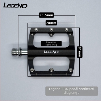 Legend T102 országúti kerékpár pedálok, CNC alumínium ötvözet, ultra-könnyű