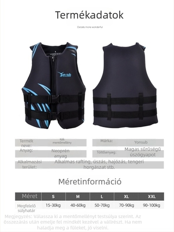 Yon Sub mentőmellény, EPE Pearl Cotton, licencelt magáncímkével