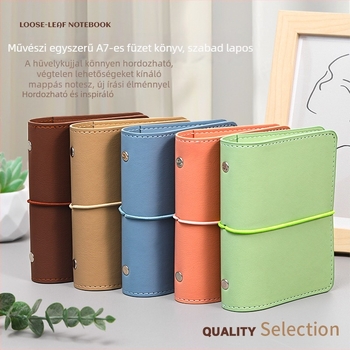 Kivehető lapokkal ellátott notesz, műbőr fedél, erdei papír, 80 g/m², 40 oldal