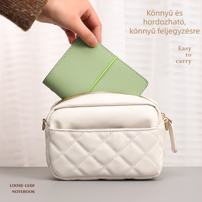 Kivehető lapokkal ellátott notesz, műbőr fedél, erdei papír, 80 g/m², 40 oldal
