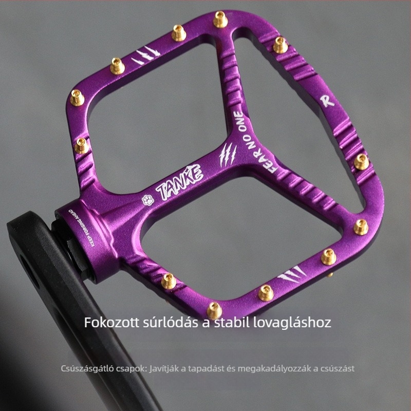 Tanke Carbon mountain bike pedálok, ultrakönnyű alumíniumötvözet, csúszásmentes tüskékkel, vízálló és kopásálló, univerzális pedálok