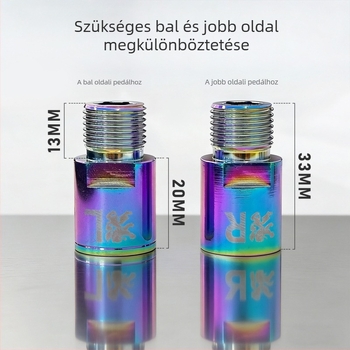 Kerékpár pedál-hosszabbító – hegyi és országúti kerékpárokhoz, tengely- és hajtókar hosszabbítás, Modell ZG-TP203, 789547, Egyedi feldolgozás nélkül