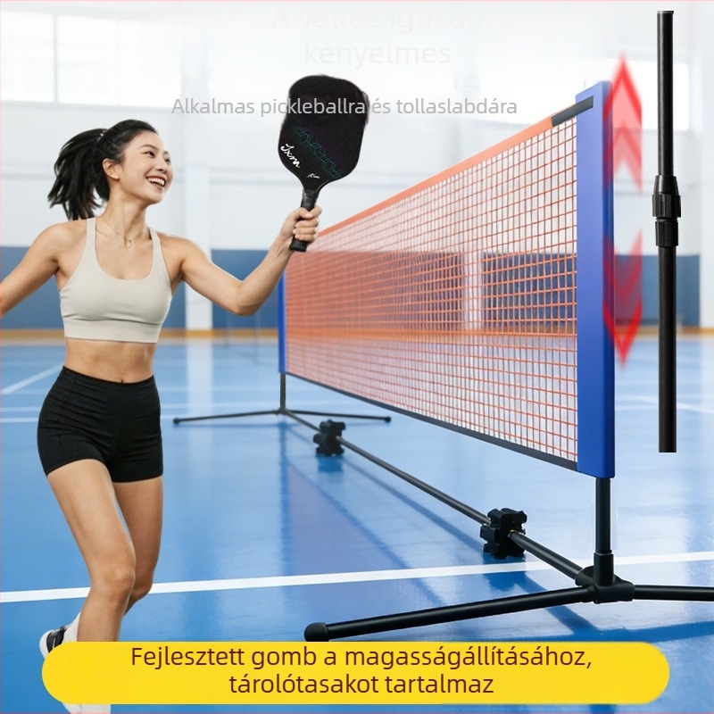 Hordozható badminton hálókeret bel- és kültéri használatra, két az egyben, testreszabható