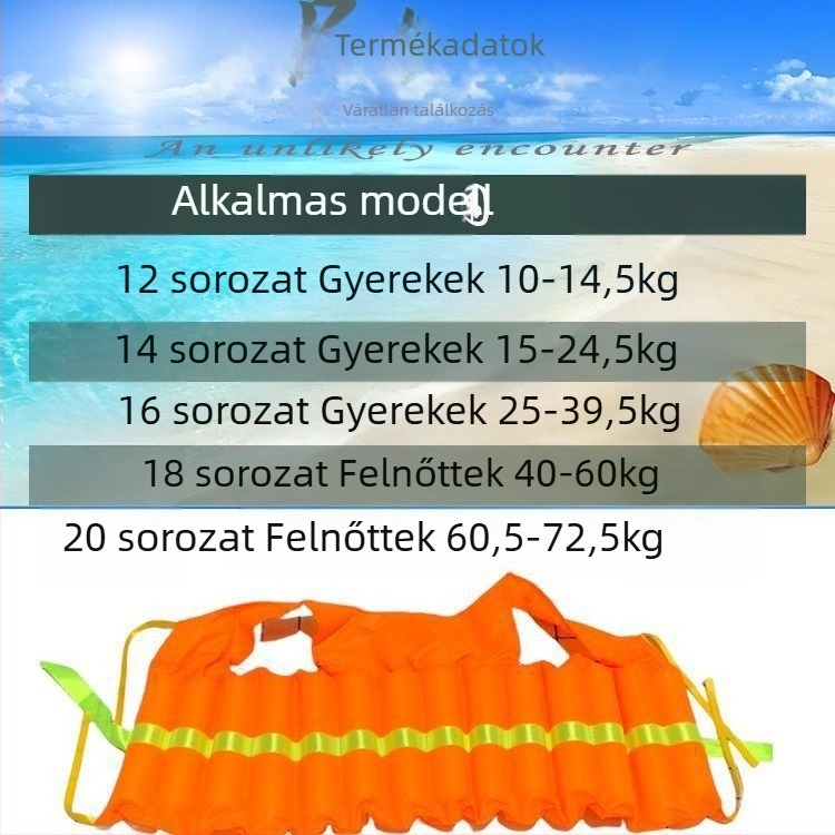 Nem felfújható mentőmellény vízisportokra, hordozható raftinghoz és horgászathoz