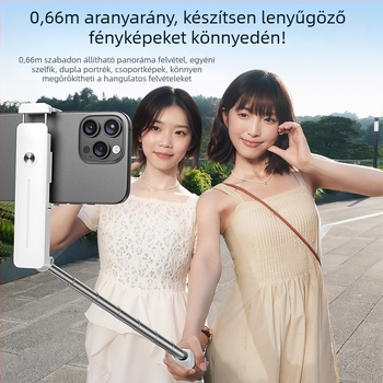 Mini Bluetooth selfie bot 360° forgással, távvezérlővel, ABS anyagból, IBIS-kompatibilis