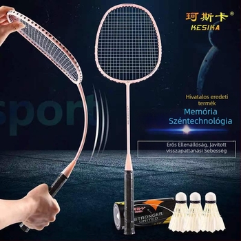 Coska tollaslabda ütő készlet, üvegszálas váz, 95–100 g, fogantyú G4, nylon húrok