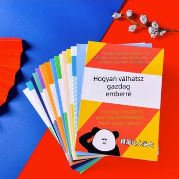 Notesz Initial Wenchuang, laza kötésű, nyers fa rostos papír, 40 g papírsúly, irodai stílus