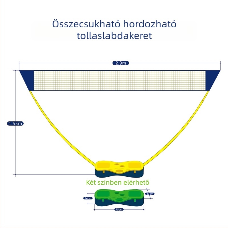 Badminton hálókeret – PVC anyag, testreszabható feldolgozás, Ai Yu Faith márka, alkalmas badmintonhoz, tenishez és más labdajátékokhoz