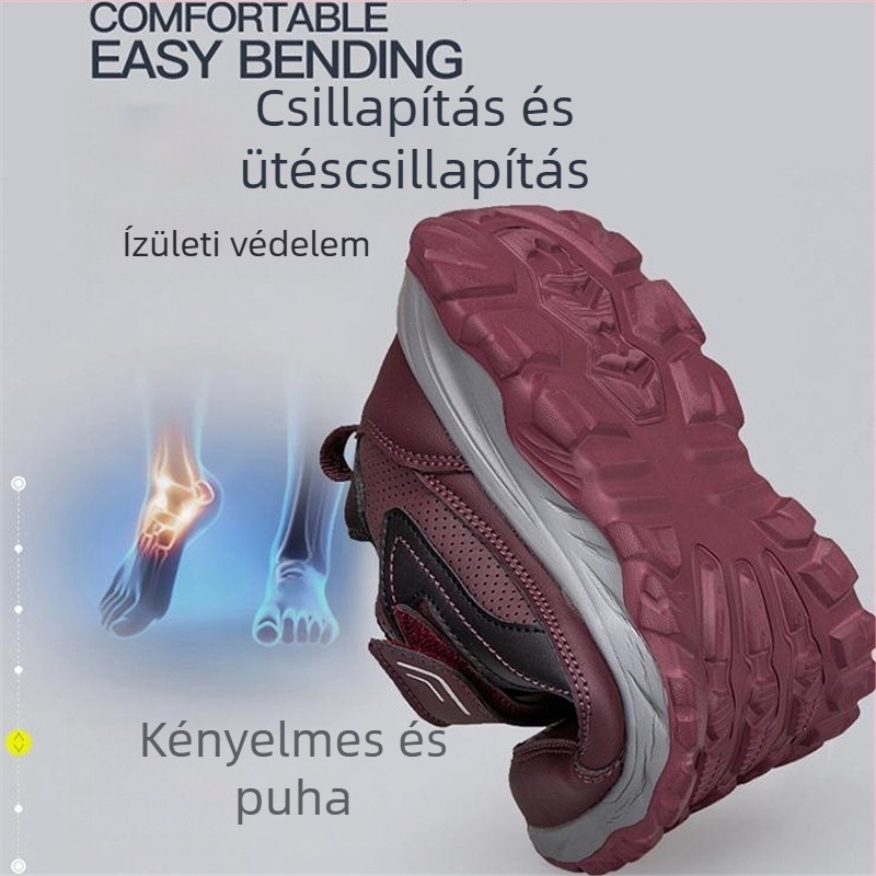 Kempingcipő felnőtt férfiaknak, csíkos mintázat, lapos sarok (Termék típusa: Kempingcipő; Nem: Férfi; Korcsoport: Felnőtt; Mintázat: Csíkos; Sarok: Lapos)