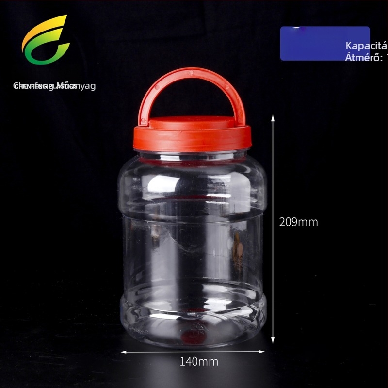 Műanyag tárolóedény mézhez, diófélékhez és nassolnivalókhoz zárható fedéllel; Anyag: műanyag; Csomagolási típus: edény; Kapacitás: 1L, 2.5L, 5L