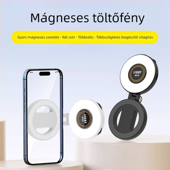 Kültéri LED mágneses mini szépséglámpa, állítható, három hőmérsékletű világítással fotózáshoz