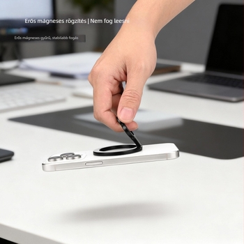 Fémes, hordozható MagSafe telefon-tartó virág alakú dizájnnal, dupla oldali mágnesekkel, vas felületekhez tapadó