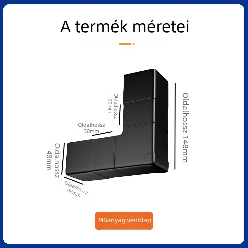 Műanyag sarokvédő kartoncsomagoláshoz — háromoldalas védő, háromszög alakú, anyag Anshi PP, testreszabható