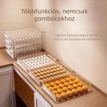 PET gombóc doboz – modern minimalista stílusú tároló a fagyasztóhoz és hűtőhöz