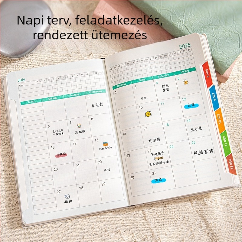 Füzet LIMAI, ragasztott kötés, minimalistikus stílus (belső papír kétszeresen bevont, 80 g/m2, 300–400 oldal)