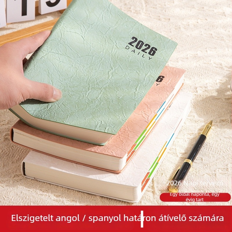 Füzet LIMAI, ragasztott kötés, minimalistikus stílus (belső papír kétszeresen bevont, 80 g/m2, 300–400 oldal)
