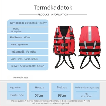 Hongzhou Rapids Vízimentő Mellény – felnőtteknek, nagy felhajtóerő, professzionális tűzoltó-mentés és katasztrófaelhárítás