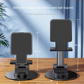 Asztali telefon- és tabletatartó, univerzális ötvözet dizájn, testreszabható
