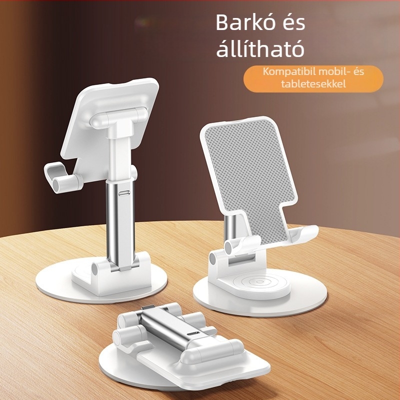 Asztali telefon- és tabletatartó, univerzális ötvözet dizájn, testreszabható