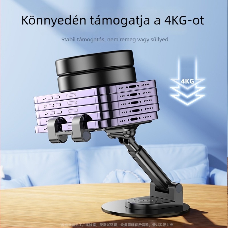 Asztali telefon- és tabletatartó, univerzális ötvözet dizájn, testreszabható