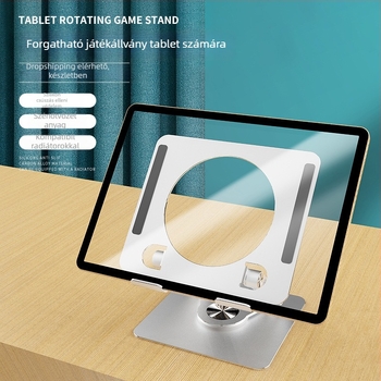 Forgó telefon/tablet tartó karbonszál-ötvözetből, összecsukható, hőelvezetés, 360°-os forgás, Modell X1, kompatibilis minden tablet-típussal