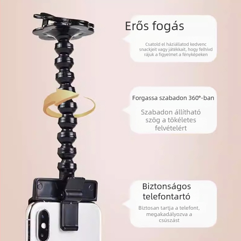 Műanyagból készült állatbarát selfie bot macskáknak és kutyáknak, univerzális stílus, távirányító nélkül, testreszabás támogatott