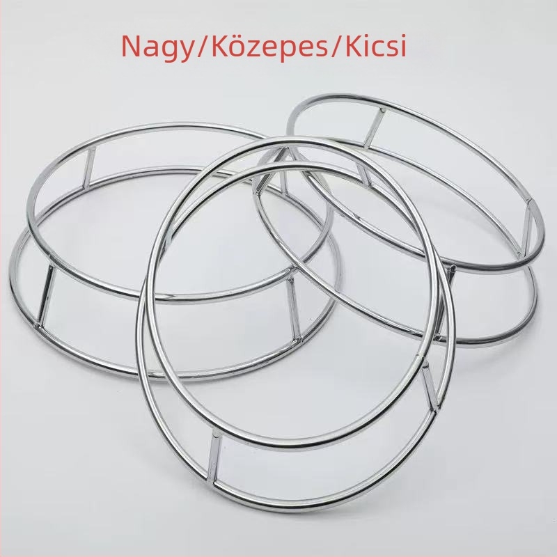Konyhai kör alakú tárolóállvány, hegesztett, vastag hőszigetelt keret, kétszintes tároló, nagy teherbírás