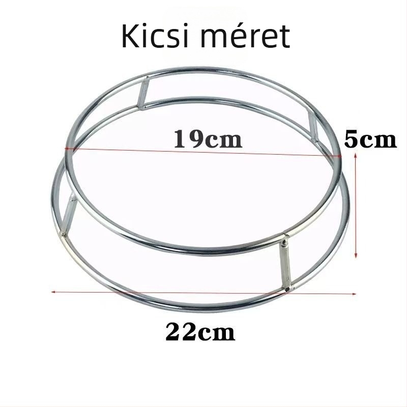 Konyhai kör alakú tárolóállvány, hegesztett, vastag hőszigetelt keret, kétszintes tároló, nagy teherbírás