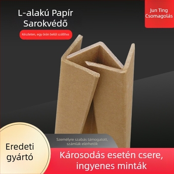 L alakú sarokvédő kraft papírból, rendkívül kemény, papírt préselő kialakítás