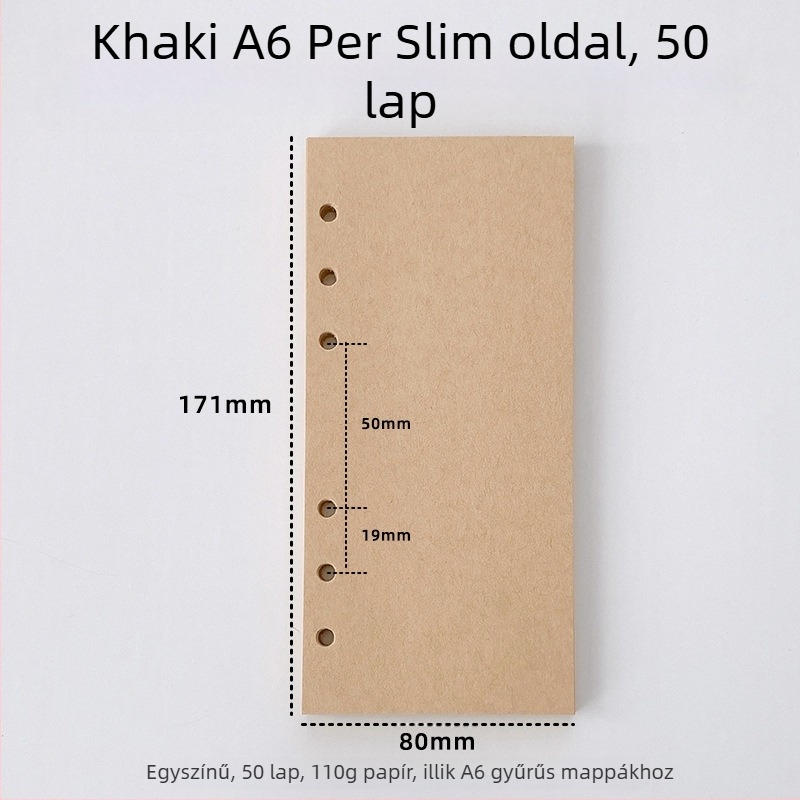 Kötés nélküli refill üres belső oldalakkal, papír
