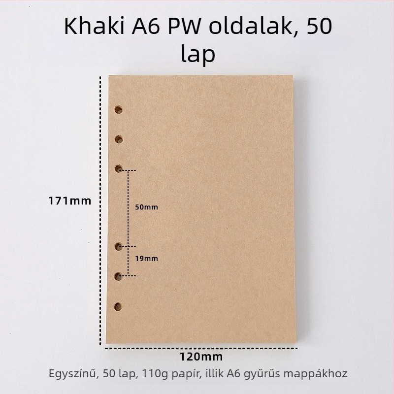 Kötés nélküli refill üres belső oldalakkal, papír