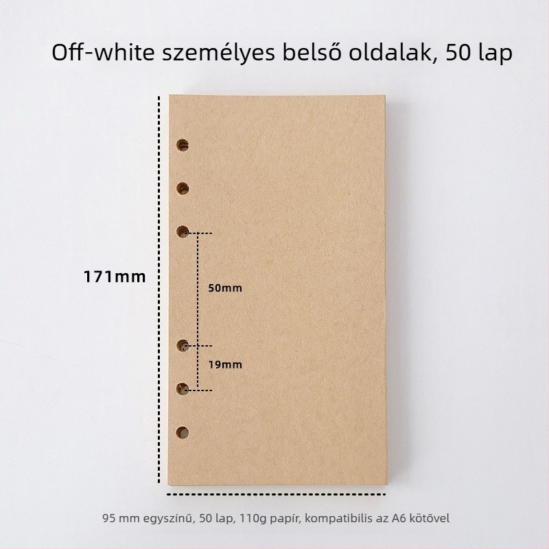 Kötés nélküli refill üres belső oldalakkal, papír