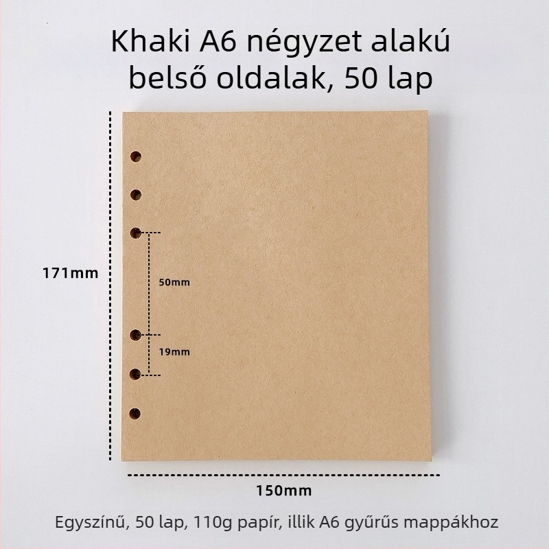 Kötés nélküli refill üres belső oldalakkal, papír