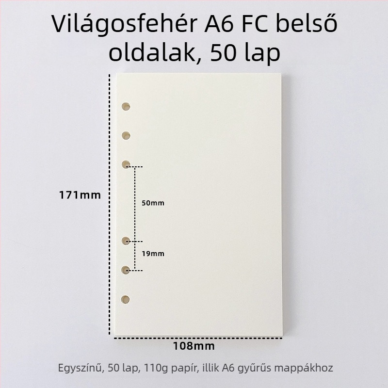 Kötés nélküli refill üres belső oldalakkal, papír