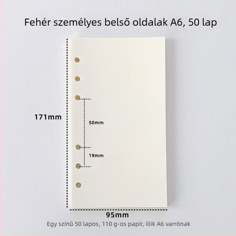 Kötés nélküli refill üres belső oldalakkal, papír