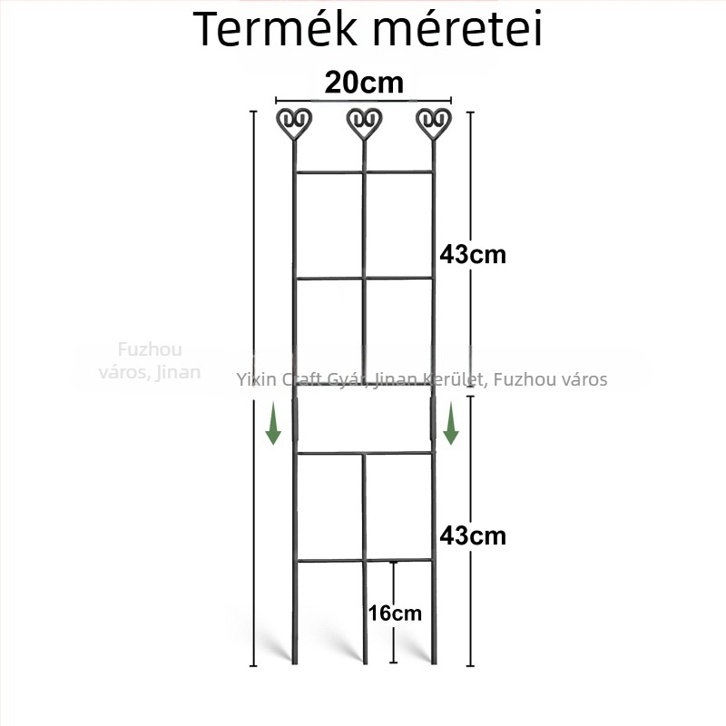 Yixin moduláris rozsdamentes acél növény-támasz – kertészeti dekoratív dísz beltéri növényekhez