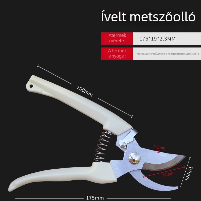 Acélból készült gallyvágó olló kertészkedéshez