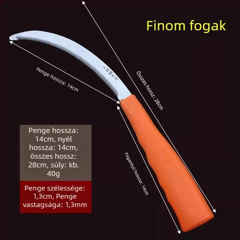 Friendly márkájú mezőgazdasági sarló fogazott, finom fogú